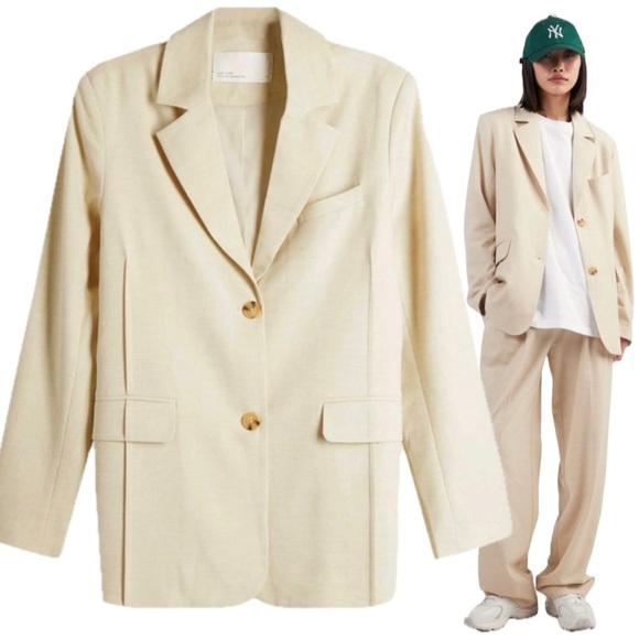 OAK + FORT Jackets & Blazers - OAK + FORT Cream Blazer